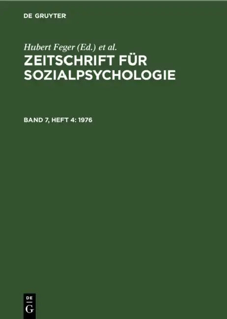 1976 by Hubert Feger, C. F. Graumann, Klaus Holzkamp