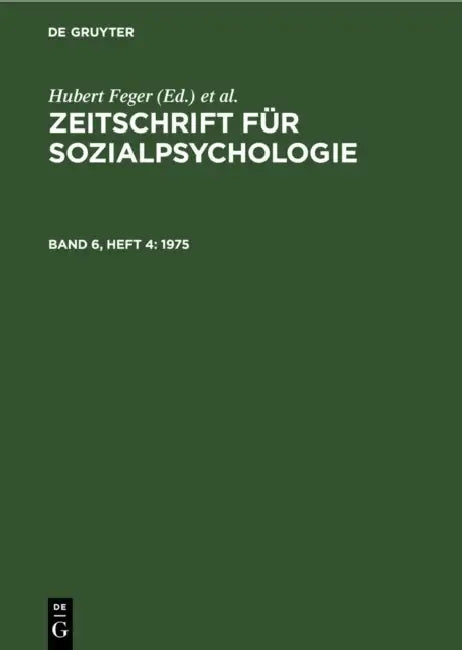 1975 by Hubert Feger, C. F. Graumann, Klaus Holzkamp