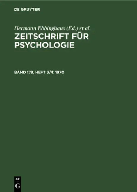 1970 by Hermann Ebbinghaus, Arthur König