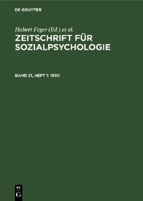 1990 by Hubert Feger, C. F. Graumann, Klaus Holzkamp