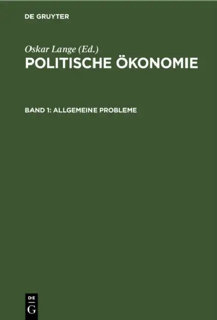 Allgemeine Probleme by Oskar Lange
