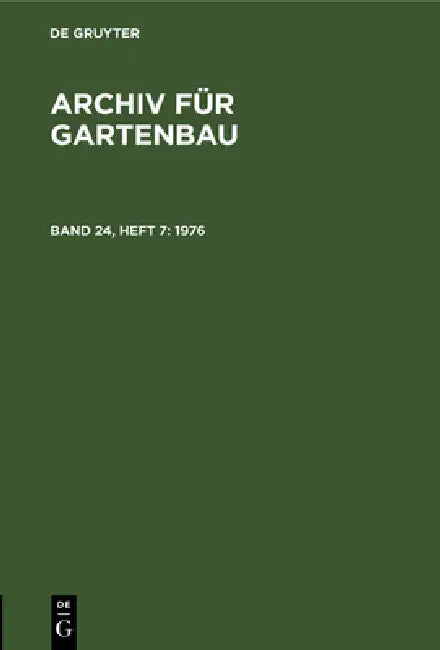 1976 by Deutsche Akademie Der Landwirtschaftswis