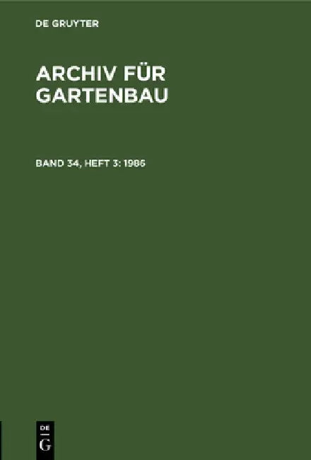 1986 by Deutsche Akademie Der Landwirtschaftswis