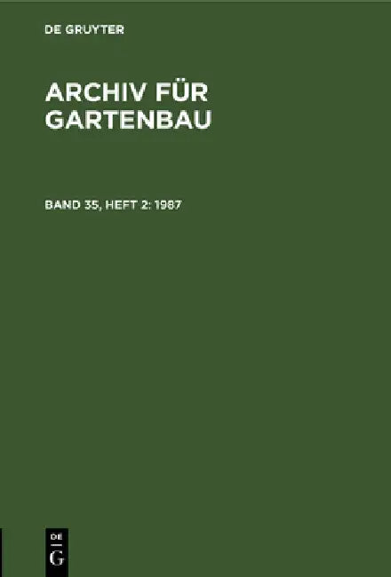 1987 by Deutsche Akademie Der Landwirtschaftswis