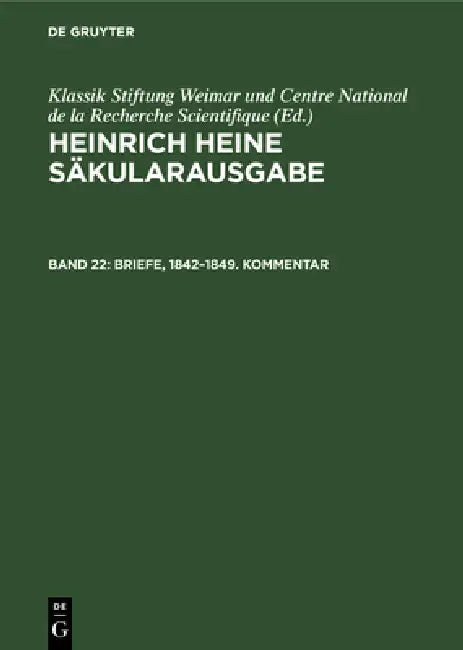 Briefe, 1842-1849. Kommentar by Fritz H. Eisner, Christa Stöcker