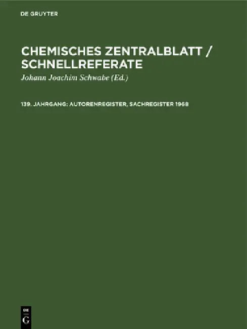 Autorenregister, Sachregister 1968 by Heinrich Bertsch, Wilhelm Klemm