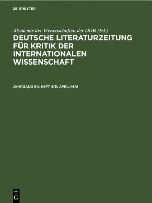 April/Mai by Akademie Der Wissenschaften Der Ddr