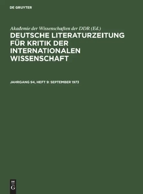 9/1/73 by Akademie Der Wissenschaften Der Ddr