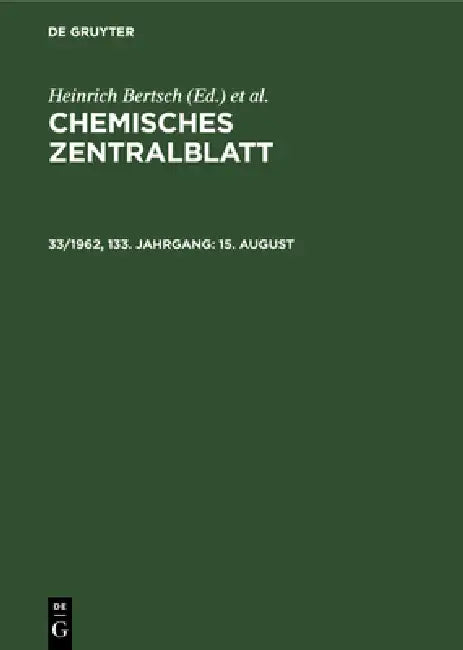 8/15/24 by Deutsche Chemische Gesellschaft, Heinrich Bertsch, Wilhelm Klemm