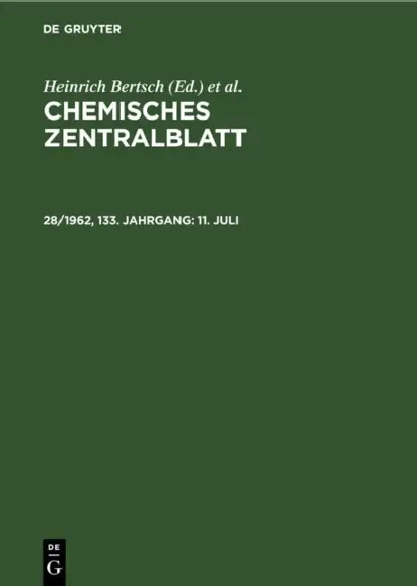11. Juli by Deutsche Chemische Gesellschaft, Heinrich Bertsch, Wilhelm Klemm