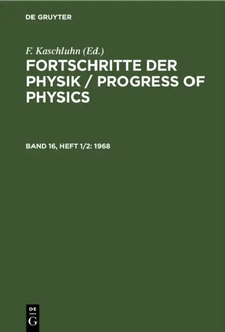 1968 by F. Kaschluhn, A. Lösche, R. Ritschl