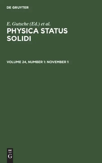 November 1 by E. Gutsche, K. Müller, P. Görlich