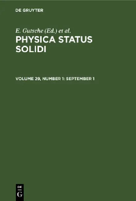 September 1 by E. Gutsche, K. Müller, P. Görlich