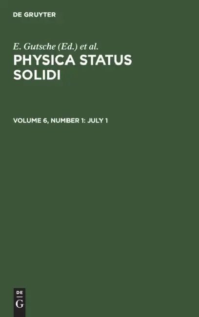 July 1 by E. Gutsche, K. Müller, P. Görlich