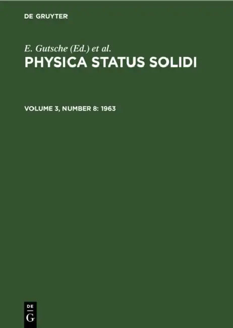 1963 by E. Gutsche, K. Müller, P. Görlich