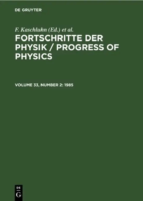 1985 by F. Kaschluhn, A. Lösche, R. Ritschl