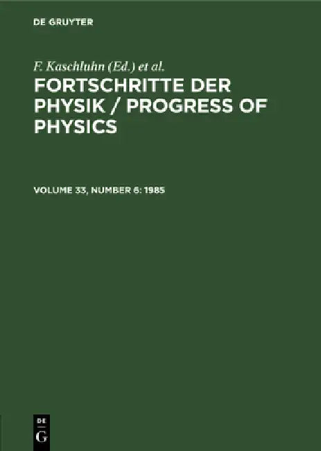 1985 by F. Kaschluhn, A. Lösche, R. Ritschl