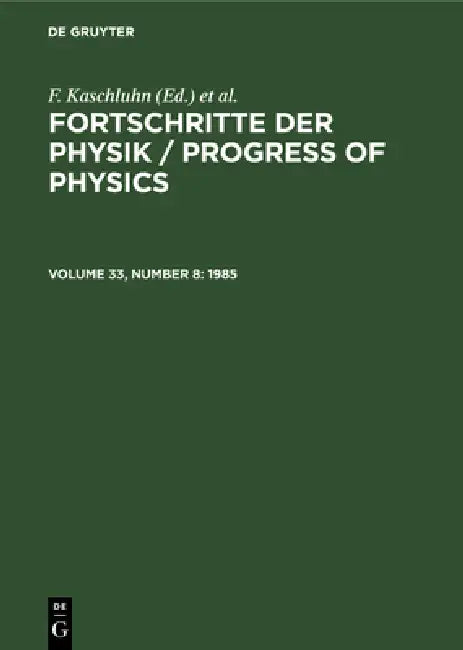 1985 by F. Kaschluhn, A. Lösche, R. Ritschl