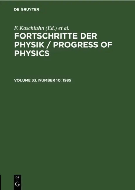 1985 by F. Kaschluhn, A. Lösche, R. Ritschl