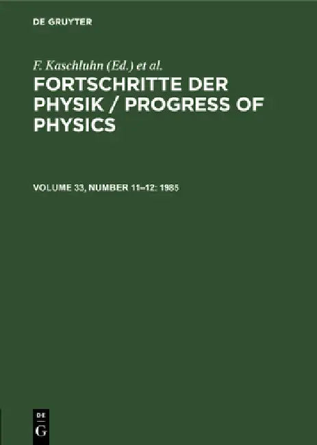 1985 by F. Kaschluhn, A. Lösche, R. Ritschl