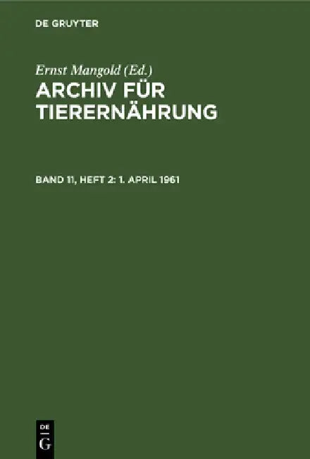 4/1/61 by Akademie Der Landwirtschaftswissenschaft, Ernst Mangold