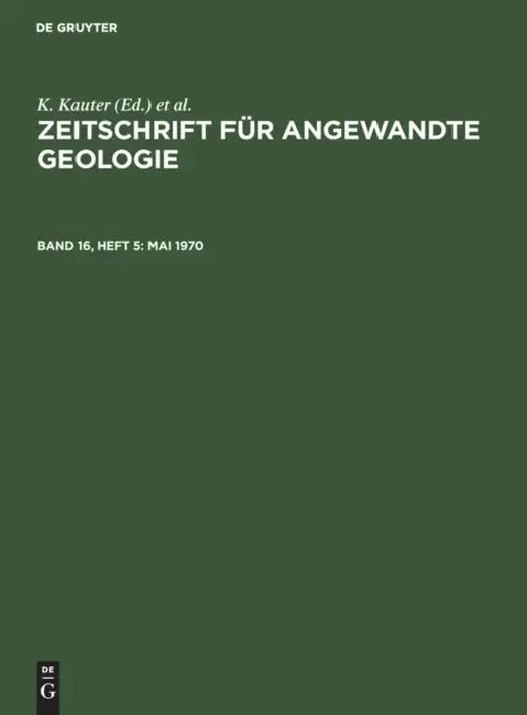 Mai 1970 by Zentrales Geologisches Institut, K. Kauter, F. Stammberger