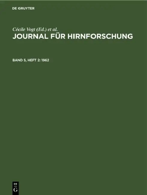 1962 by Cécile Vogt, Oskar Vogt, Anthony Paris