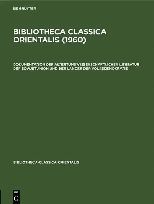 1960 by Institut Für Griechisch-Römische Altertu, Johannes Irmsch