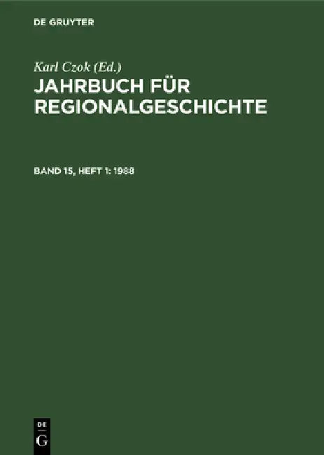1988 by Historische Kommission Der Sächsischen A, Karl Czok