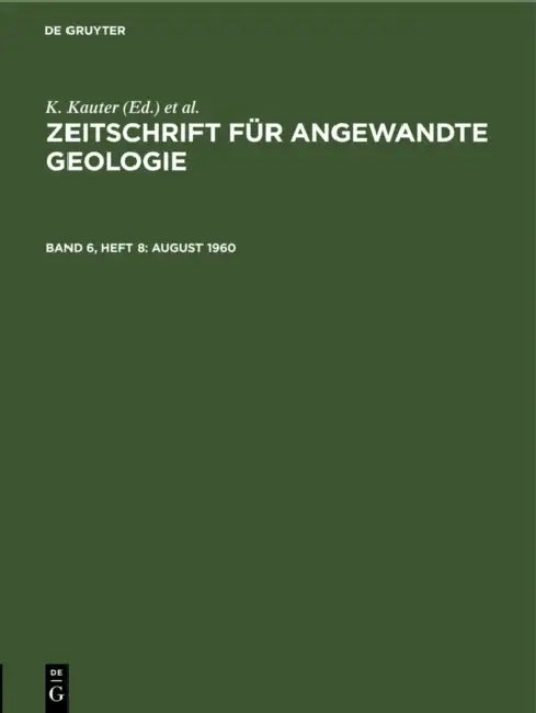 8/1/60 by Zentrales Geologisches Institut, K. Kauter, F. Stammberger