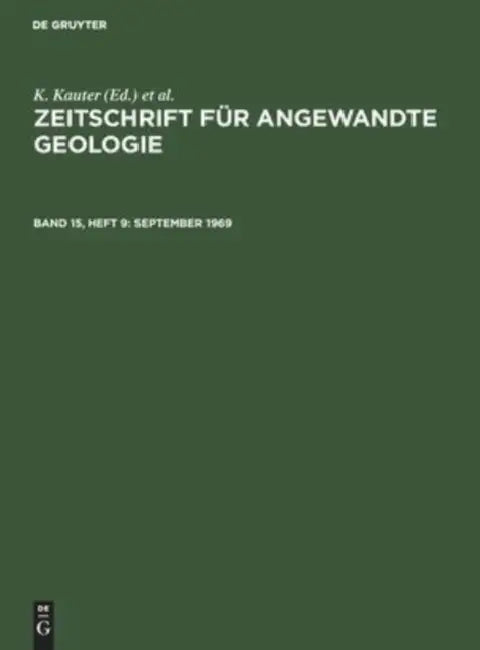 9/1/69 by Zentrales Geologisches Institut, K. Kauter, F. Stammberger