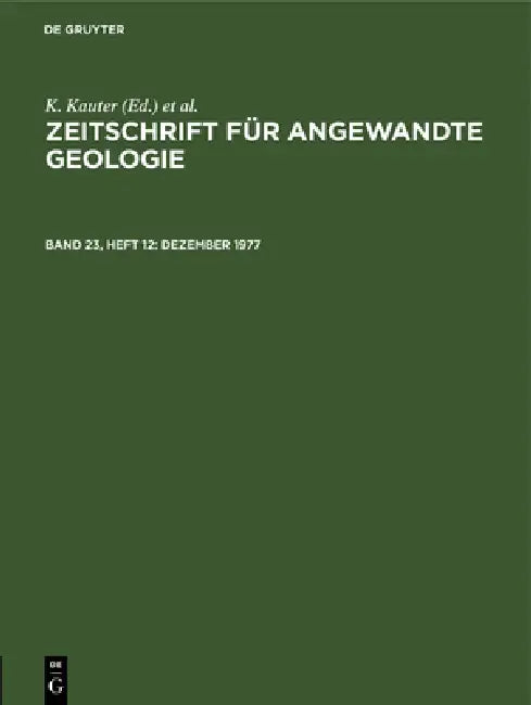 Dezember 1977 by Zentrales Geologisches Institut, K. Kauter, F. Stammberger