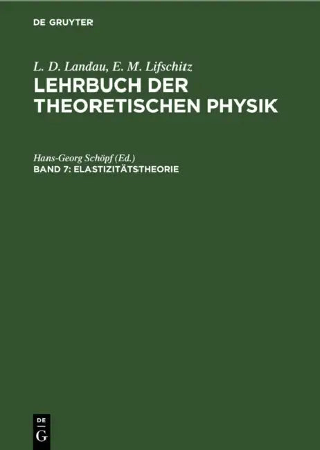 Elastizitätstheorie by Hans-Georg Schöpf, E. M. Lifschitz, A. M. Kosewitsch