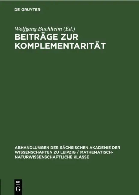 Beiträge Zur Komplementarität by Wolfgang Buchheim