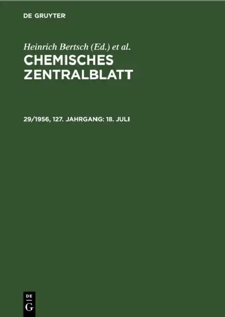 18. Juli by Deutsche Chemische Gesellschaft, Heinrich Bertsch, Wilhelm Klemm