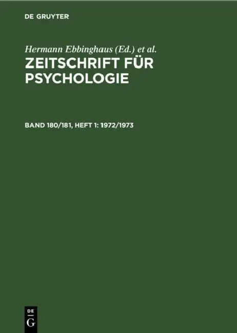 1972/1973 by Hermann Ebbinghaus, Arthur König