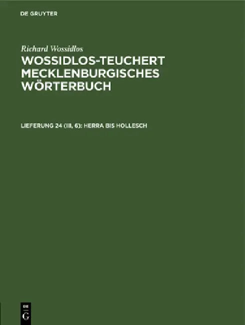 Herra Bis Hollesch by Katharina Von Hagenow, Paul Zuck