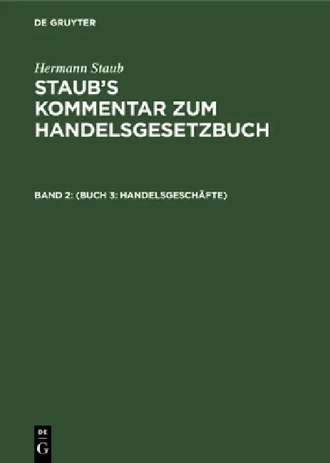 (Buch 3: Handelsgeschäfte) by Heinrich Könige, Josef Stranz, Albert Mauer