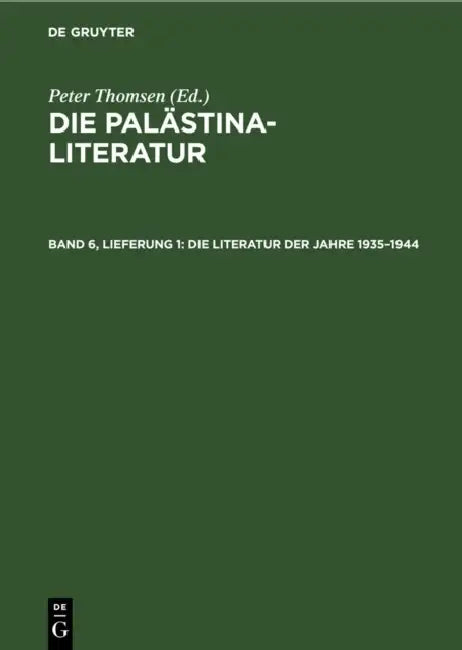 Die Literatur Der Jahre 1935-1944 by Peter Thomsen