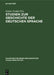 Studien Zur Geschichte Der Deutschen Sprache by Günter Feudel