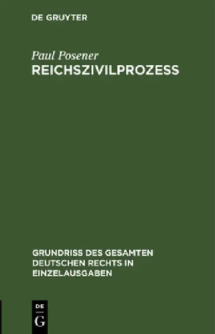 Reichszivilprozeß by Paul Posener