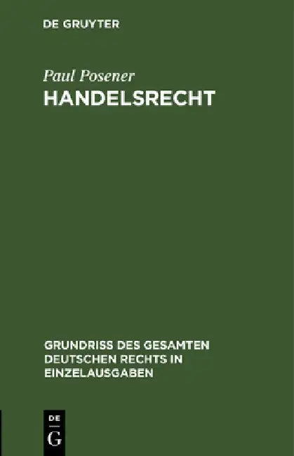 Handelsrecht by Paul Posener
