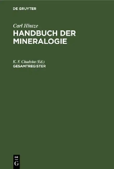 Gesamtregister by K. F. Chudoba