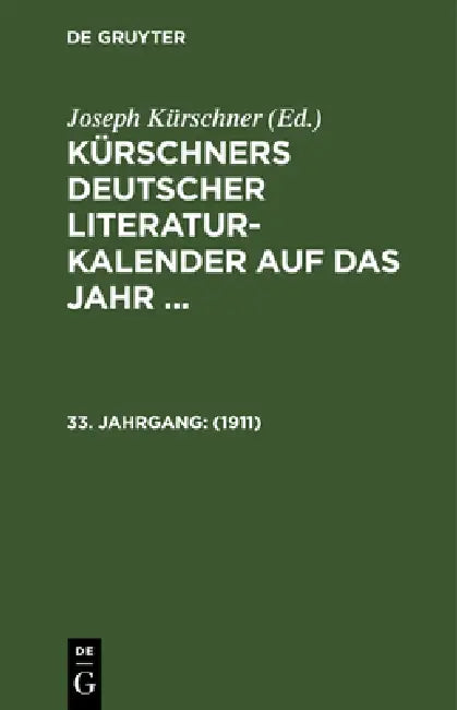 1911 by Joseph Kürschner