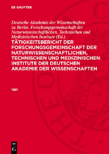 1961 by Deutsche Akademie Der Wissenschaften Zu