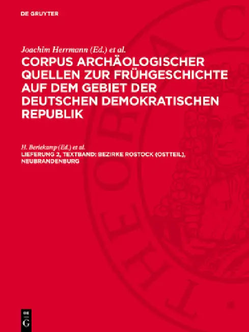Bezirke Rostock (Ostteil), Neubrandenburg by H. Berlekamp, E. Faust, E. Gringmuth-Dallmer Et Al