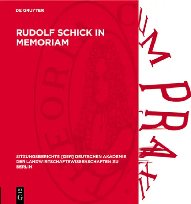 Rudolf Schick in Memoriam by Erich Rübensam
