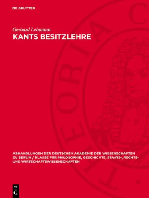 Kants Besitzlehre by Gerhard Lehmann