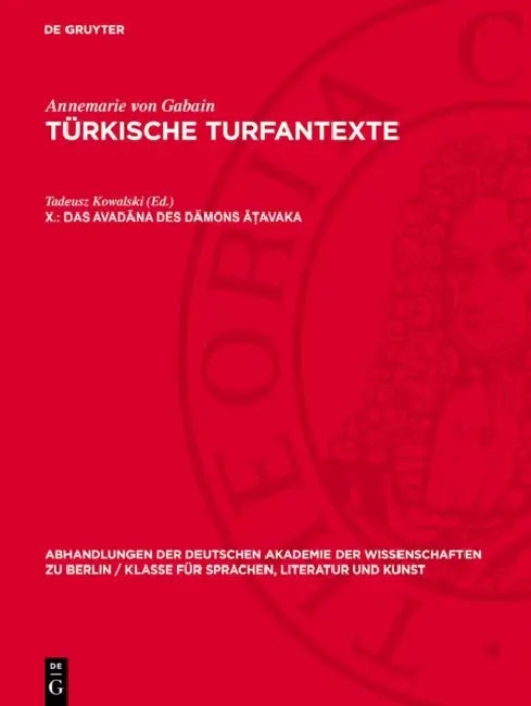 Das Avadāna Des Dämons Āṭavaka by Tadeusz Kowalski