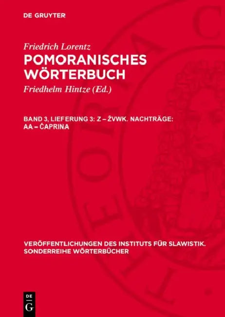 Z - zvwk. Nachträge: aa - čaprina by Friedhelm Hintze, Friedrich Lorentz